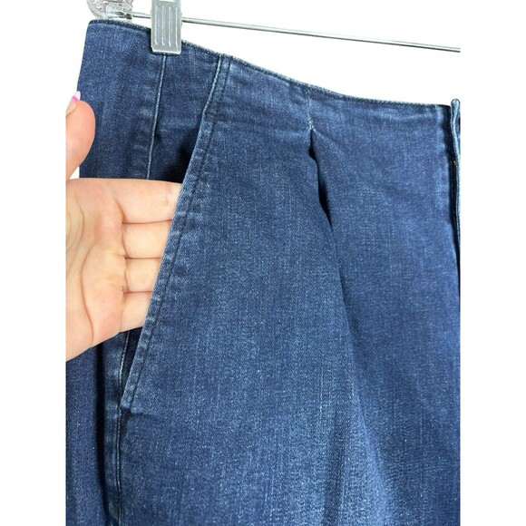 Eileen Fisher Women’s Lantern Pleated Denim Jeans | Blue Wide Leg Barrel Size 14 - Picture 5 of 10